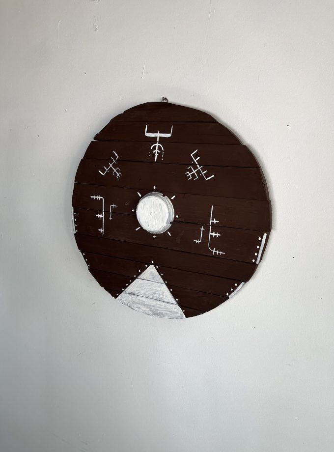 Dekoratif Viking Kalkan (Kahverengi)