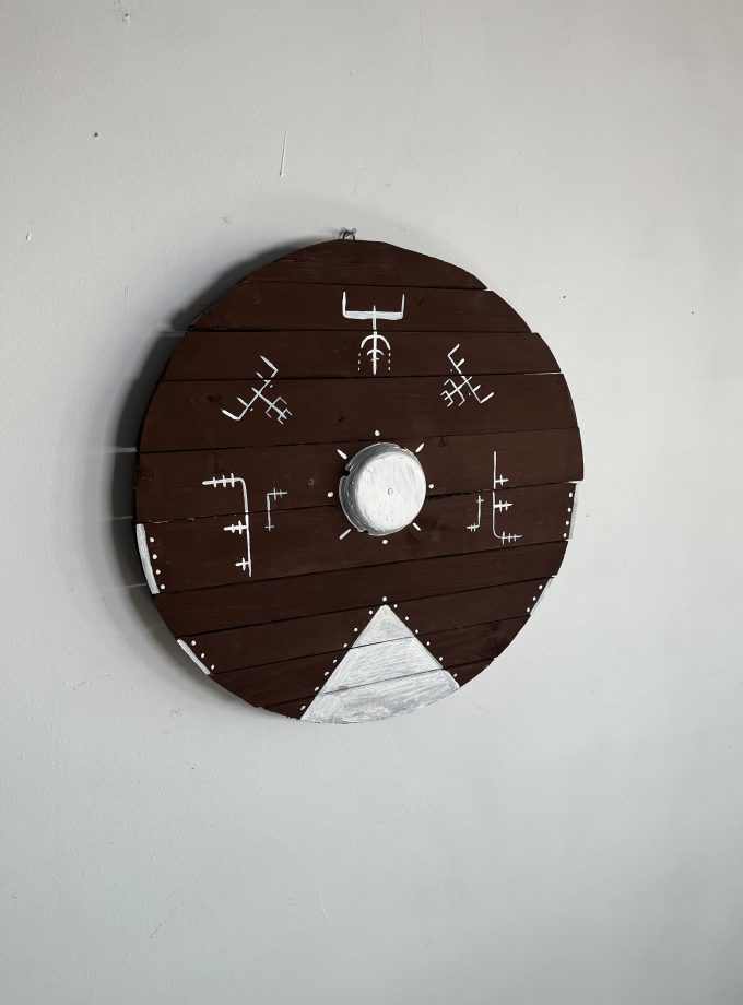 Dekoratif Viking Kalkan (Kahverengi)