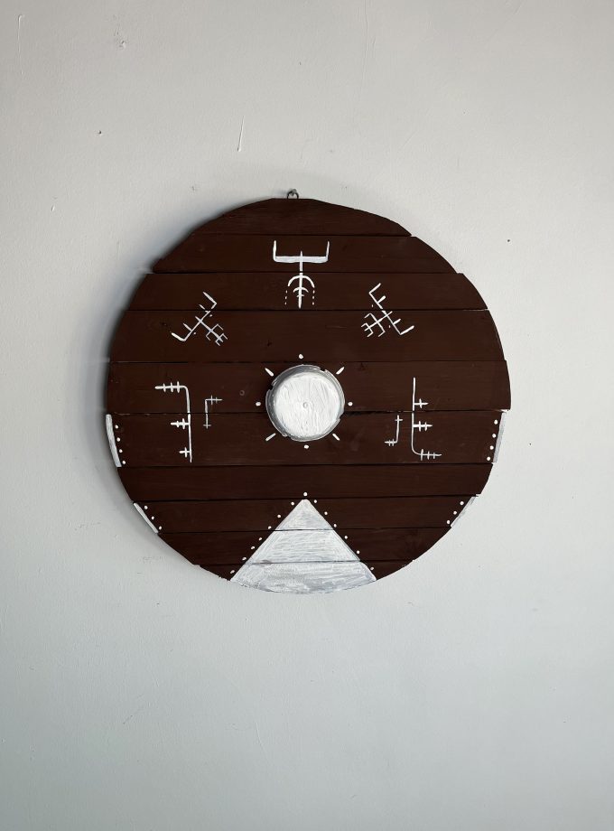Dekoratif Viking Kalkan (Kahverengi)